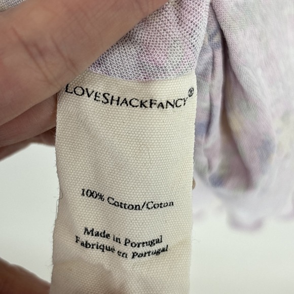 Romantic Boho Love Shack Fancy Lavender Floral Ruffle Hem Skirt S Fairy READ - Picture 6 of 9